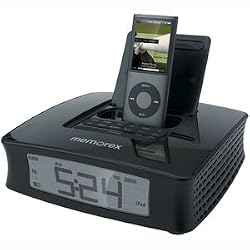 Memorex Clock Radio with iPod Dock (Black)