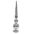 Glass Finial - Silver (Large)