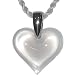LALIQUE Glass Small Opal Heart Pendant
