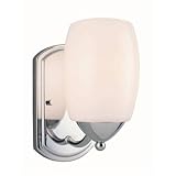 Lite Source LS-16441C/FRO Karston 1-Lite Wall Lamp, Chrome with Frosted Glass Shade