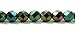 4mm (102) Jet Green Iris, Czech Fire Polished Round Faceted Glass Beads, 16 inch Strand