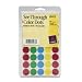 Color Dot, See-Thru, Removable, 1/4 Diameter, Assorted Colors, 860/Pack AVE05796
