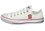 Converse Chuck Taylor All Star Lo Top Optical White North Carolina State University Logo Canvas