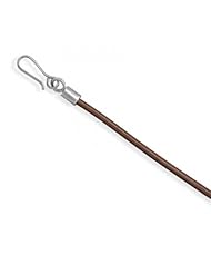 MMA Silver - 20 inch 3mm Brown Leather Necklace