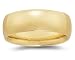 8 mm Plain Domed Comfort-Fit Men's Wedding Band in 18k Yellow Gold