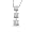10K White Gold Diamond Three-Stone Pendant