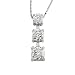 10K White or Yellow Gold Diamond Three-Stone Pendant