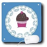 TNMGraphics Food and Drink - Chocolate Cupcake on Doily - Mouse Pads
