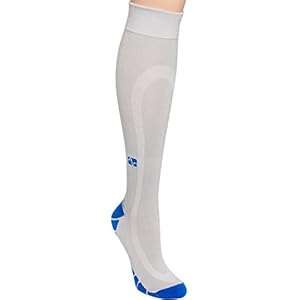 VitalSox Graduated Compression Performance Exercise Socks (Grey/Blue, Size XS)