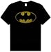 Search : Batman WASHED LOGO Adult Superhero Black T-shirt