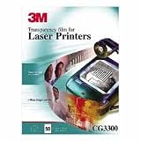 Black & White Laser Printer Transparency Film, Clear, Letter, 50/Box