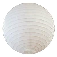 White Round Japanese Rice Paper Lantern - 12
