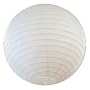 White Round Japanese Rice Paper Lantern - 12"