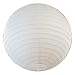 White Round Japanese Rice Paper Lantern - 12"