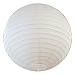 White Round Japanese Rice Paper Lantern - 12 