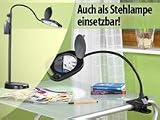 Lunartec 3in1 LED-Schwanenhals-Lupenlampe