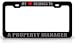 MY HEART BELONGS TO A PROPERTY MANAGER Occupation Metal Auto License Plate Frame Tag Holder, Black/Silver