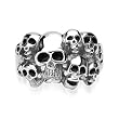 316L Surgical Stainless Steel "10 Skull" Ring