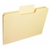 Smead SuperTab Heavyweight Folder, 14 Point, Letter Size, 1/3 Cut Tab, Manila, 50 per Box (10401)