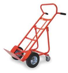 Dayton 2NXA9 Hand Truck, Four Wheel, 800 Lb, 10 In Wheel