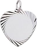Disc: Diamond Cut Heart Charm by Rembrandt Charms