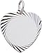 Disc: Diamond Cut Heart Charm 14K White Gold