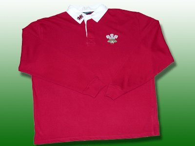 Wales Welsh Traditional Long Sleeve Rugby Shirt