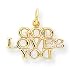 14k God Loves You Pendant
