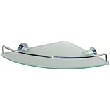 Dowell Single Corner Glass Shelf, Chrome Finish (2001 001 01)