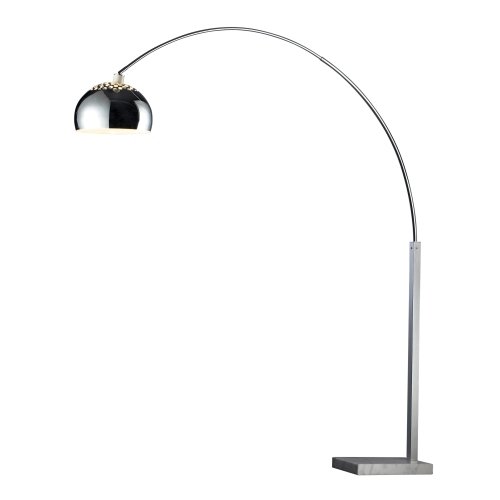 Dimond by ELK Lighting Penbrook Arc Lamp in Silver Plated and White Marble