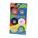 Chartpak DEC001 Chartpak Deco Bright Decorative Tape, 1/8 x 324, 6 Assorted Color Rolls/Pack