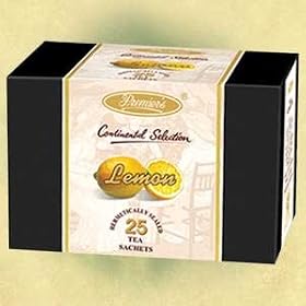 Lemon Flavored Tea Bags - 25 Individual Wrapped Continental Selection Tea Bags