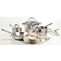 T-Fal Performance Stainless Steel Copper Bottom Cookware, 10 Piece Set