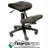 Review Jobri F1427 Deluxe Tempur Kneeling Chair / Jobri Ergonomic Kneeling Chair with TEMPUR Pedic Material - Black - Adjustable Height