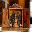 Painted wood retablo, 'Virgin Mary'