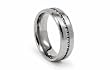 Titanium Ring with 34 CZ 6mm