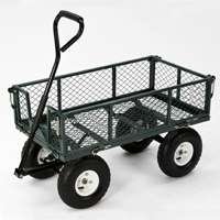 Green 400-Pound Capacity Steel Wagon Cart by Tricam Farm & Ranch