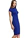 MakeMeChic Women's Classic Slim Fit Short Sleeve Midi Dress