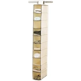 10 Pockets Hanging Shoe Bag Closet Organizer by Jed Mart