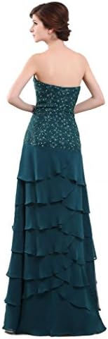 RUKLEID Women's Hunter Green Appllique Long Sheath Mother of the Bride dress us18