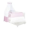 Pinolino 60389-7 - Set f&uuml;r Kinderbett, 4tlg., Vichy-Karo ros&eacute;