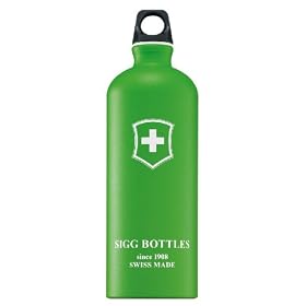 Sigg Lifestyle Loop Top Water Bottle (1.0-Liters, Swiss Cross ECO-Green Touch)