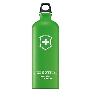 SIGG Classic - Swiss Cross Water Bottle (1.0-Liters, ECO-Green Touch)