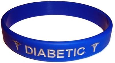 Diabetic Royal Blue with Silver Color Fill Large