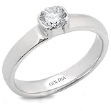 2.00 ct.Half-Bezel Diamond Engagement Ring