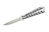 Serrated Butterfly Knife (Silver)