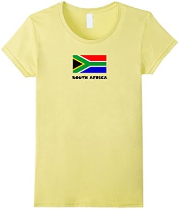 South Africa National Flag T-shirt South African National Fl - Female Small - Lemon