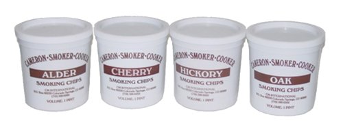 Cameron Cookware Alder, Hickory, Oak, and Cherry Wood Smoking Chips, Set of 4
