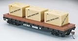 727001 40' Flat Car w/Crates ATSF HO