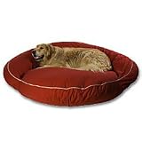 Bolster Dog Bed:Twill Dog Bolster Bed-Large - BLUE - Improvements